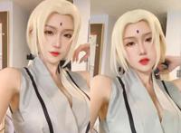 腐团儿欠下的3套COS，纲手美杜莎都已完成，最后一套被她留作大招