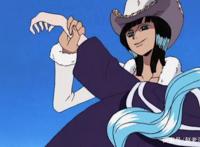 她被作者特殊照顾，并且在司法岛时被削弱能力，终将成为花瓶