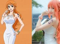 粉丝cos海贼王角色，娜美清纯可人，玛姬像村姑