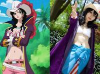 粉丝cos海贼王角色，娜美清纯可人，玛姬像村姑
