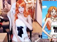 腐团儿cos娜美，还原度相当高，直言裙子有点短，观众直呼过瘾