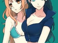 《海贼王》娜美和罗宾，姐妹同框即是福利