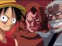 《海贼王》专业关系户路飞，他的后台一个比一个强大！