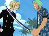 海贼王1012话：索隆去帮路飞纯属逞能，在山治眼中两人依旧是同级