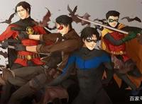 7张蝙蝠侠的4位男罗宾合照，哪一位是你的最爱？