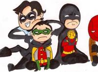 7张蝙蝠侠的4位男罗宾合照，哪一位是你的最爱？