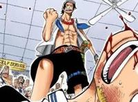 火拳艾斯唯一一次穿上海军制服，网友：终于实现了卡普一生的梦想