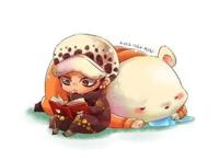 海贼王：最帅的5位果实能力者Q版照片，特拉法尔加罗最Q