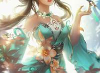 高清动漫人物壁纸，出尘不染的少女，美轮美奂