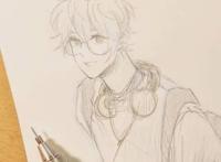 帅气的动漫男生黑白线稿，勾起女画手的绘画欲望