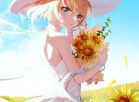 动漫图片掬水月在手，弄花香满衣