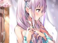动漫图片：不愧是美少女，绑头发都这么可爱
