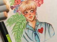 马克笔动漫人物手绘插画作品，喜欢画动漫人物的这组图很实用