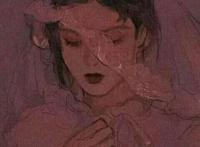 暗色女生动漫头像：哪怕你对我的不好，我也一样照单全收