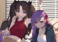 红月未来动漫少女图片