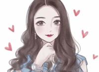一组甜心漫画风格女生头像来啦！