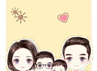 亲子漫画头像，温馨幸福的画面，看着就很美好