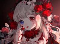 红色系动漫女生头像｜浪漫至死不渝
