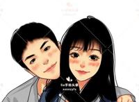 精美的手绘头像，动漫脸