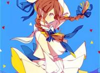 一眼就很舒适的蓝色背景微信头像（动漫女生版）