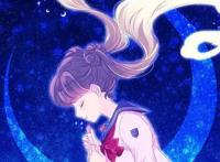 一眼就很舒适的蓝色背景微信头像（动漫女生版）