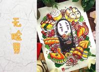 动漫里的小妖怪大集合！被美食环绕真兴奋，无脸男与龙猫笑开了花