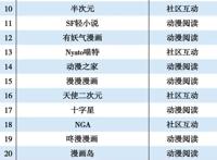2021二次元领域分类排行