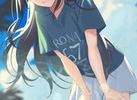 灵动而洒脱的二次元美少女角色插画，画面的光影氛围感很强