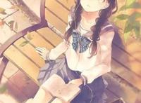 二次元美女壁纸：喜欢就像是风吹过大海的声音