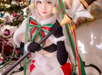 二次元美女圣诞贞德Cosplay