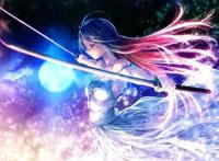 唯美古风二次元美女壁纸，花若怜，落在谁的指尖