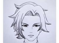 铅笔画，动漫男生头像