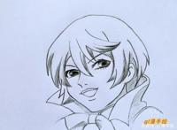 铅笔画，动漫男生头像