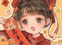 2022新年很萌的卡通情头新年超级喜庆的双人动漫情头