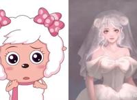 当动漫角色学会P图：章鱼哥变成蓝发潮男，红太狼变身萝莉