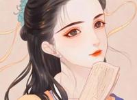 古风少女动漫绘图，愿我如星君如月