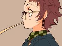 鬼灭之刃情头，善逸表情超宠溺，蛇恋对望超有爱，读者：磕到糖了