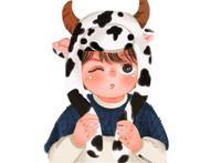 牛年牛头像，万千人海遇到你，治愈呆萌版二次元情头