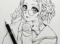 铅笔手绘系列女生动漫头像来了，快来收藏吧