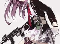 二次元女生头像拿枪