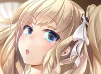 二次元动漫头像，金色头发的女孩，希望每一天都能开开心心
