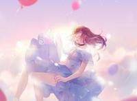 动漫女生头像：把爱你的心伪装起来，希望你能够和她幸福