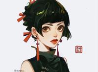 高冷霸气御姐风的潮酷元素动漫女生头像