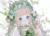 绿色系小清新可爱女生头像