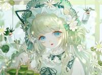 绿色系小清新可爱女生头像