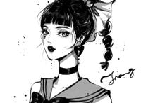 高冷霸气御姐动漫卡通闺蜜头像