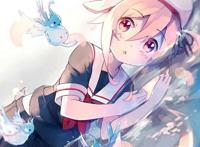 二次元女生炫酷头像壁纸，淡蓝色的季风，吹走了最孤单的青春