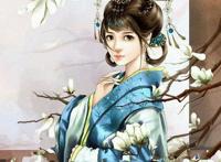 唯美头像：古风蓝衣美女插画，貌美如花，亭亭玉立的古风美人！