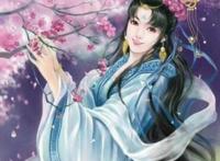 唯美头像：古风蓝衣美女插画，貌美如花，亭亭玉立的古风美人！