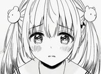 超级奈斯的黑白漫画风女生头像